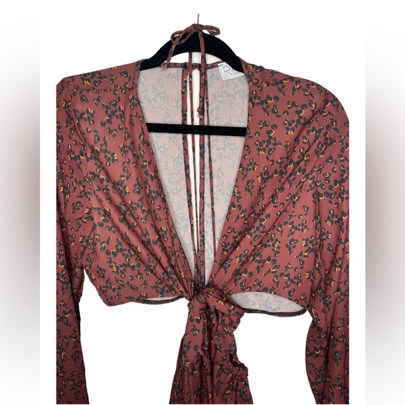 Revolve Burgundy Leopard Maxi Dress - Medium - Picture 6 of 8